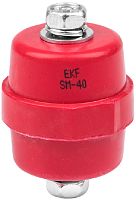 Изолятор силовой шинный EKF PROxima SM40 (М8) с болтом красный картинка 